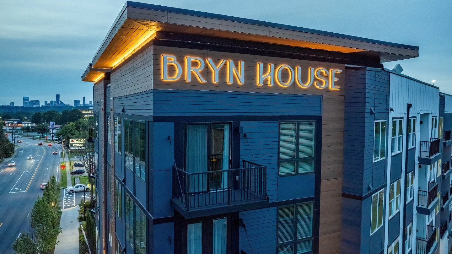 Bryn House at twilight — Atlanta, Georgia / Property marketing